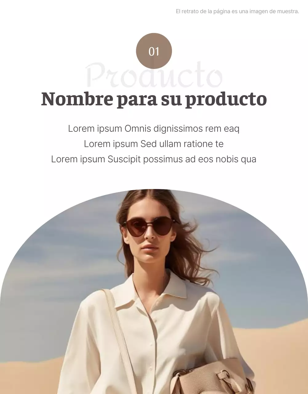 Promoción de un moderno centro comercial de moda sobre fondo beige