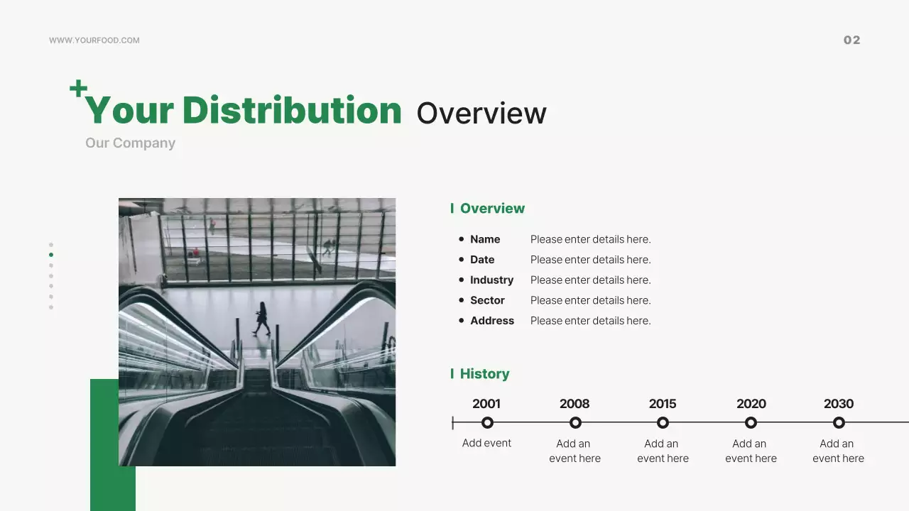 그린 모던 푸드 프레젠테이션