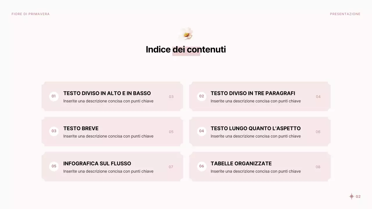 Graziosi fiori primaverili in rosa e bianco