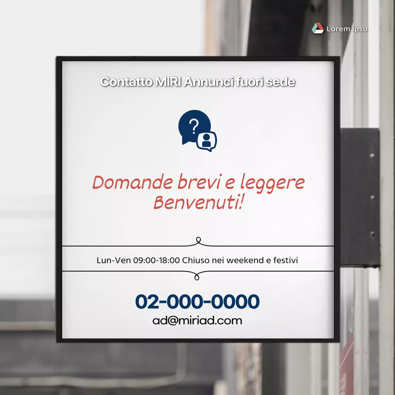 Promuovere la pubblicità esterna semplice in arancione