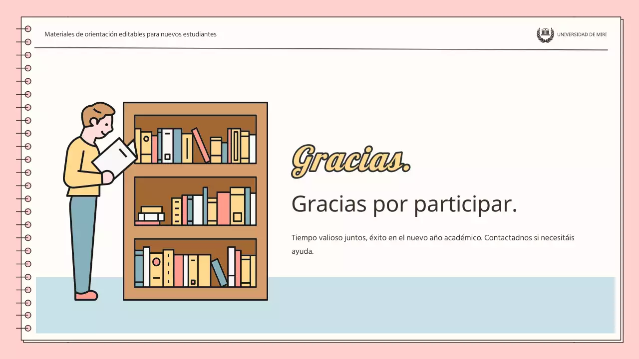 Una sencilla orientación para nuevos empleados en rosa y azul claro
