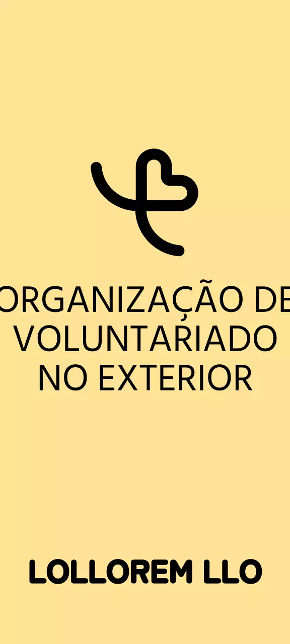 Um conceito simples para uma organização de voluntários com uma ilustração de um coração