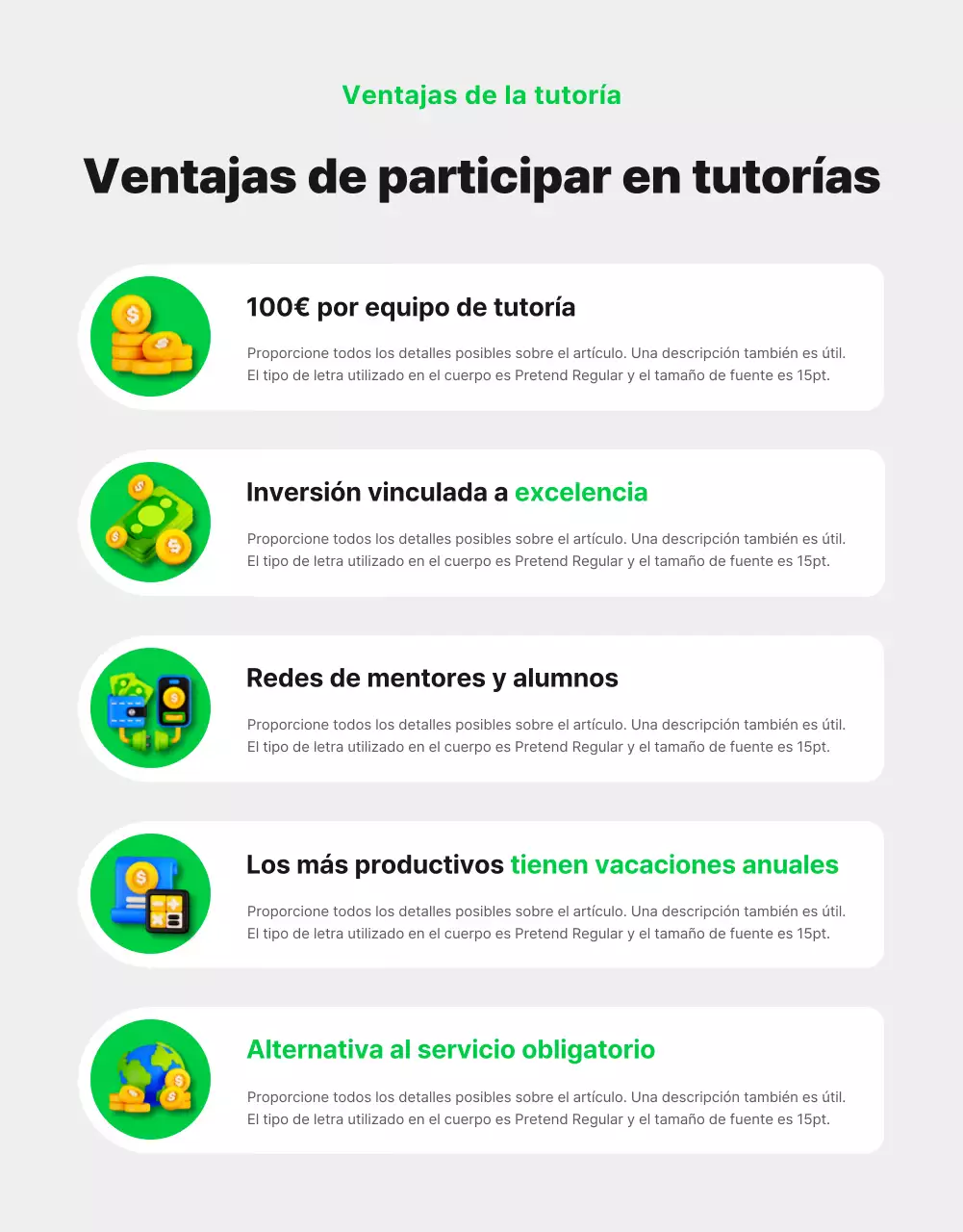 Promueva la contratación interna de mentores con una moderna imagen en blanco y verde