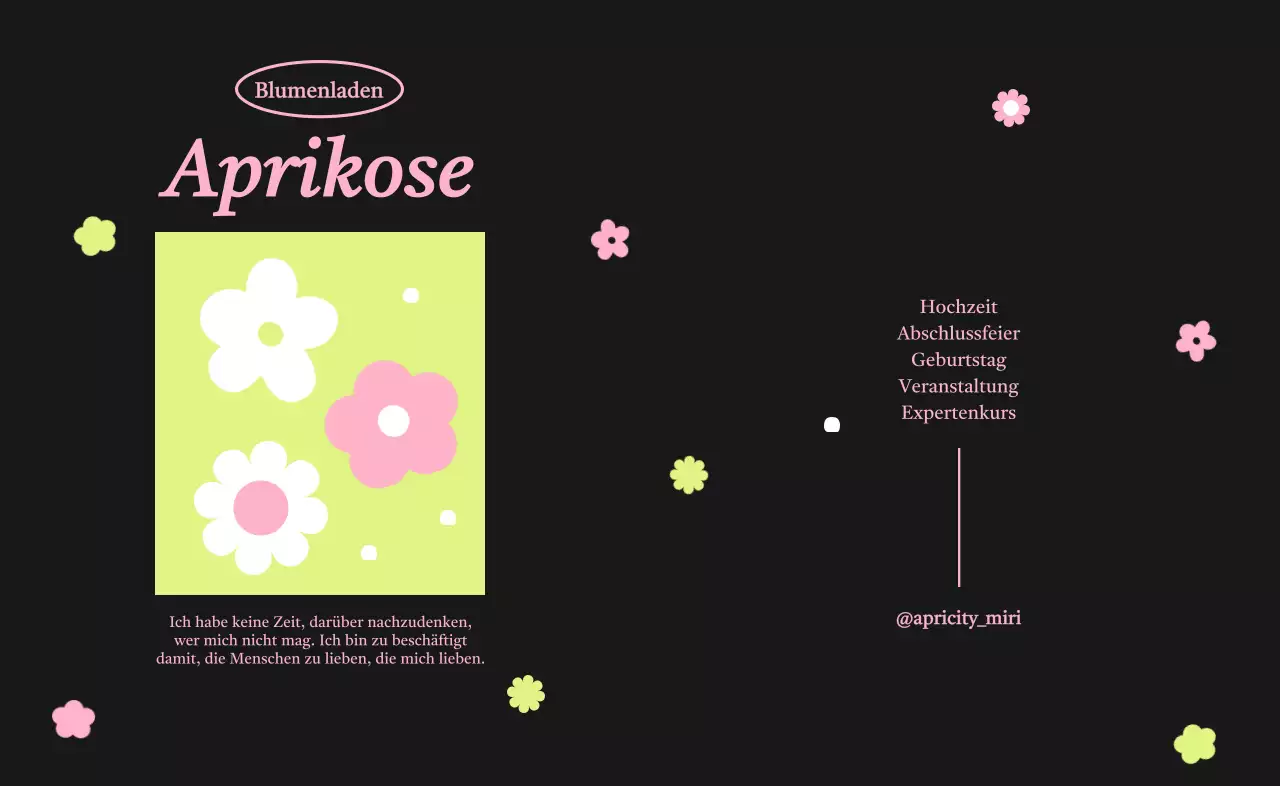 Ein hübsches Blumendesign für Ihre nächste Werbeaktion