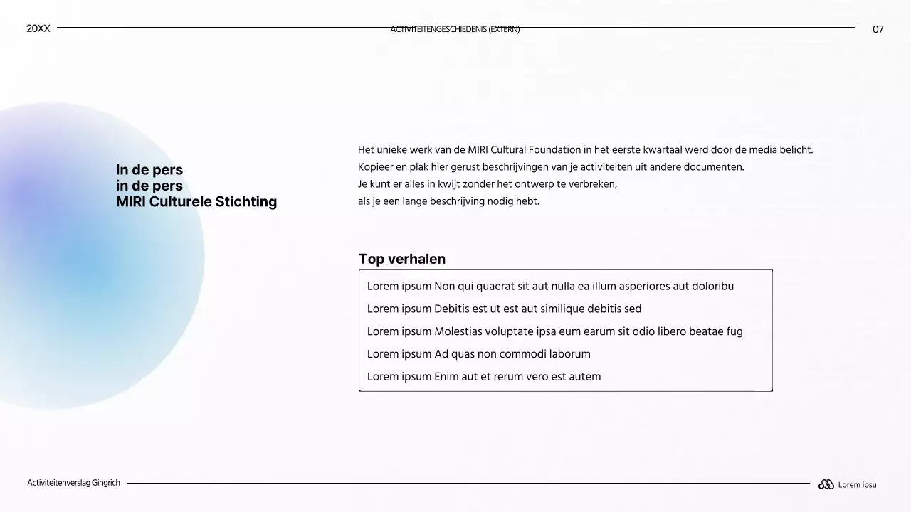 Moderne rapporten in wit