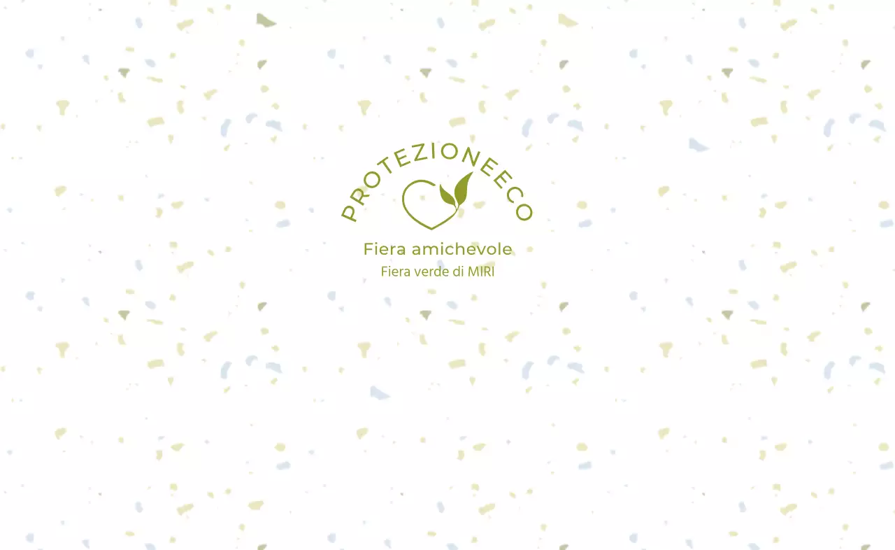 Concetto di fiera ecologica con motivo a punti verdi