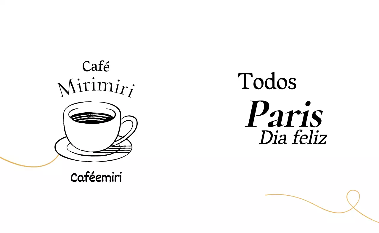 Promover um café com classe com ilustrações de linhas