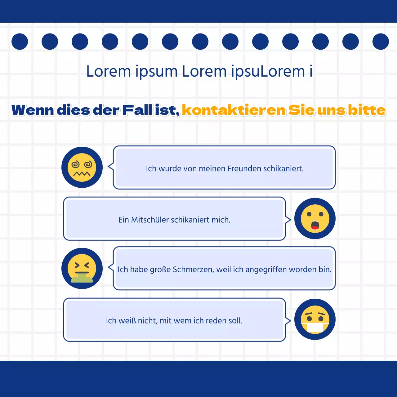 Eine einfache marineblaue und gelbe Kampagne Unsere Schulpolizisten