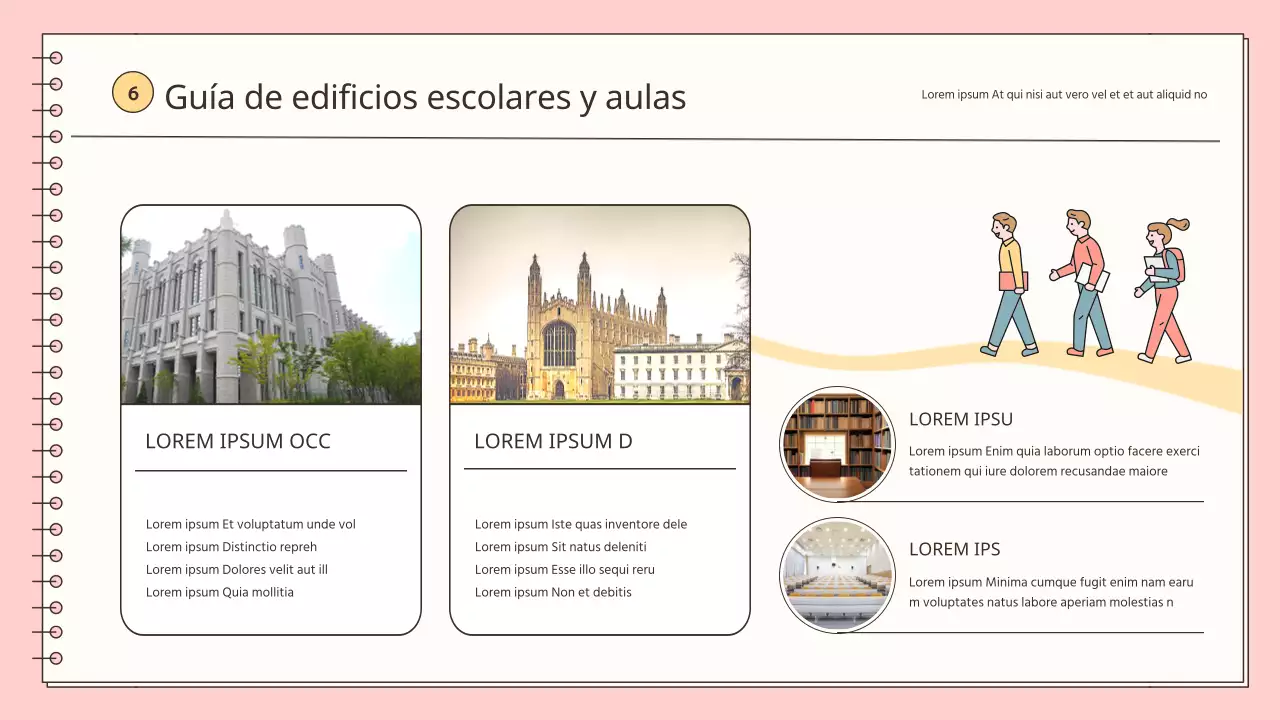 Una sencilla orientación para nuevos empleados en rosa y azul claro