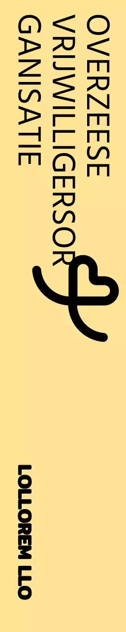 Een eenvoudig concept voor een vrijwilligersorganisatie met een hartillustratie