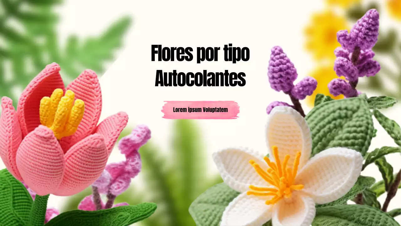 Decorações de flores em croché por tipo