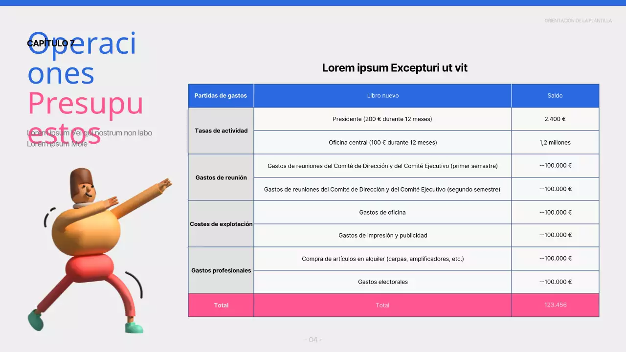 Un sencillo informe azul y rosa de orientación universitaria para nuevos estudiantes