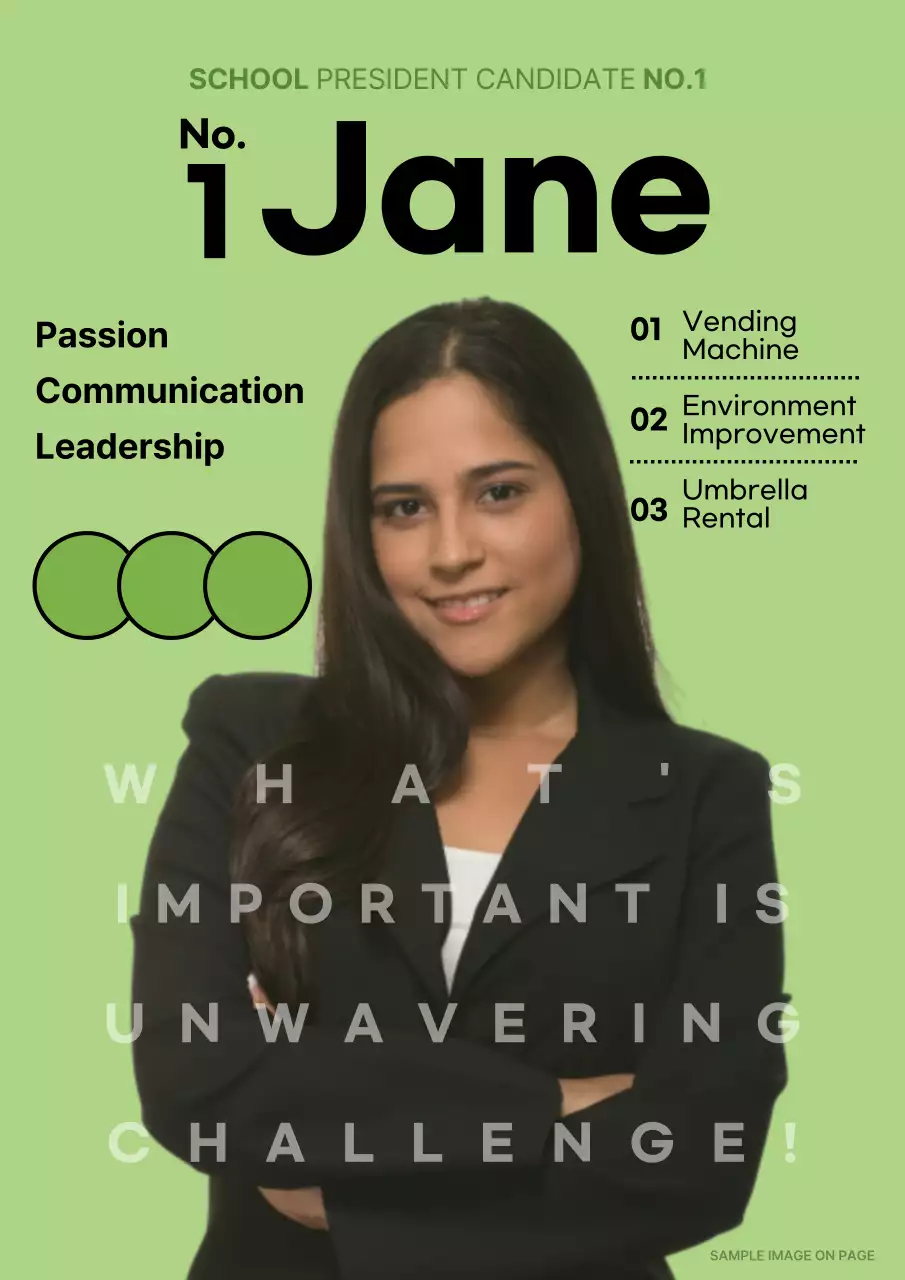 Green Modern Election Promotion Poster