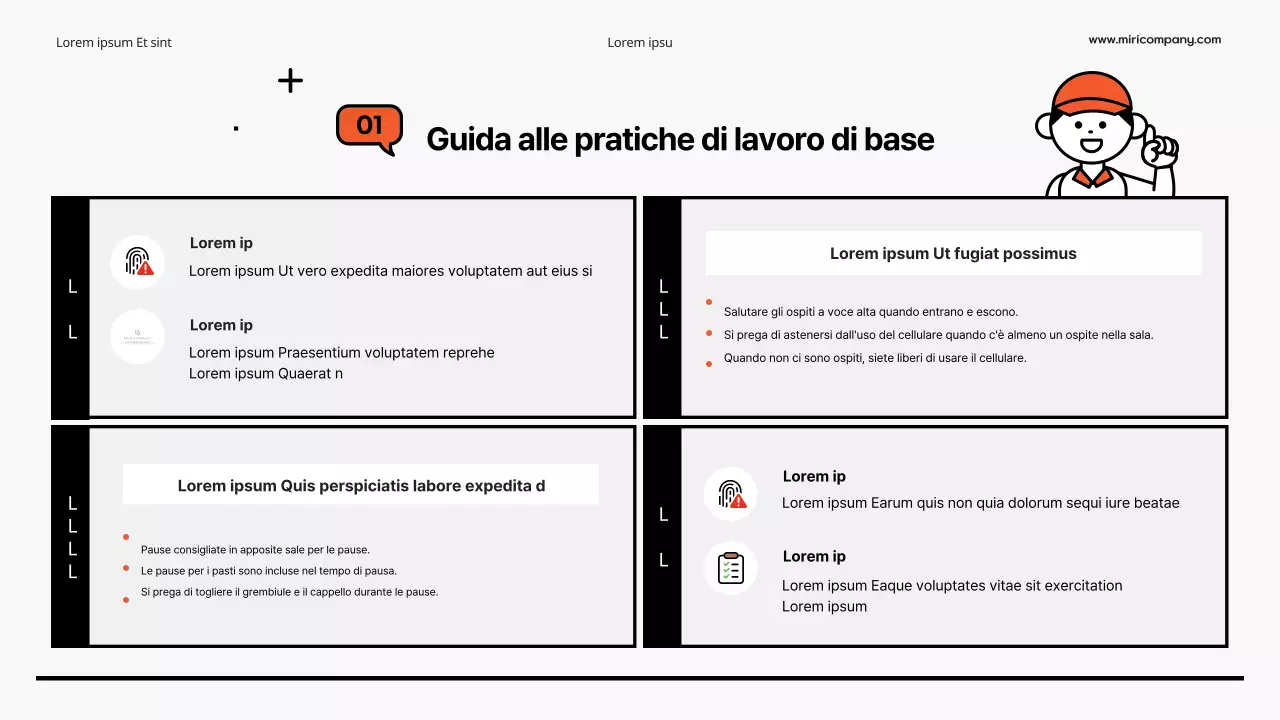 Guida semplice al lavoro part-time giallo e arancione