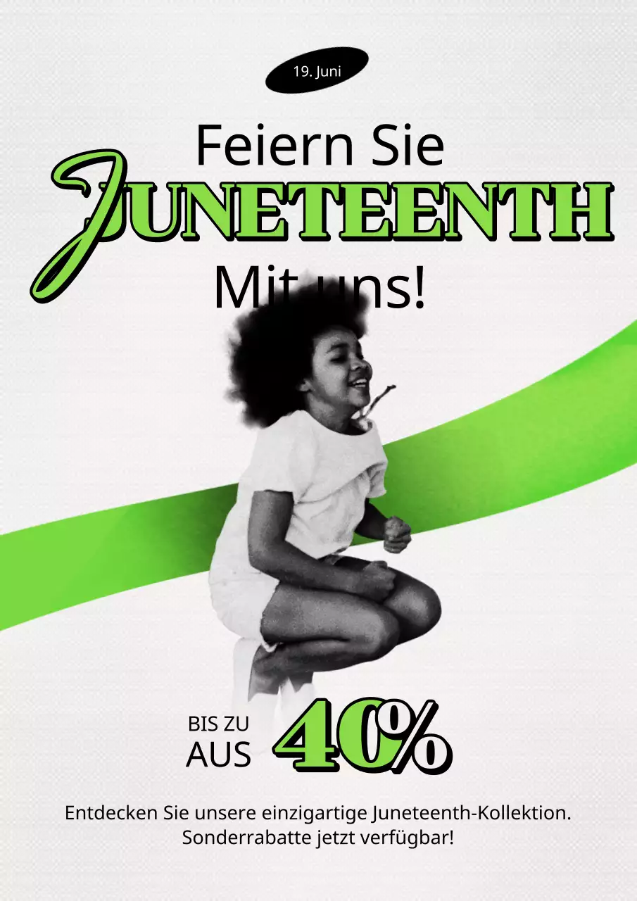 Grün hervorgehobenes Konzept Rabattanzeige