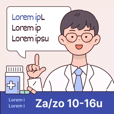 Een eenvoudig blauw en lichtblauw apotheek weekendbericht