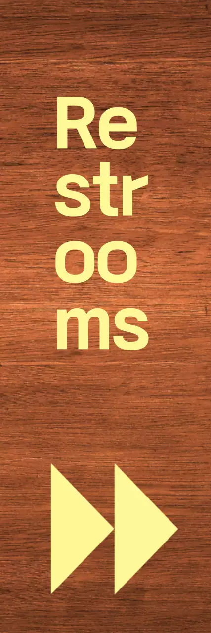 Tanda toilet titik putih berwarna kuning