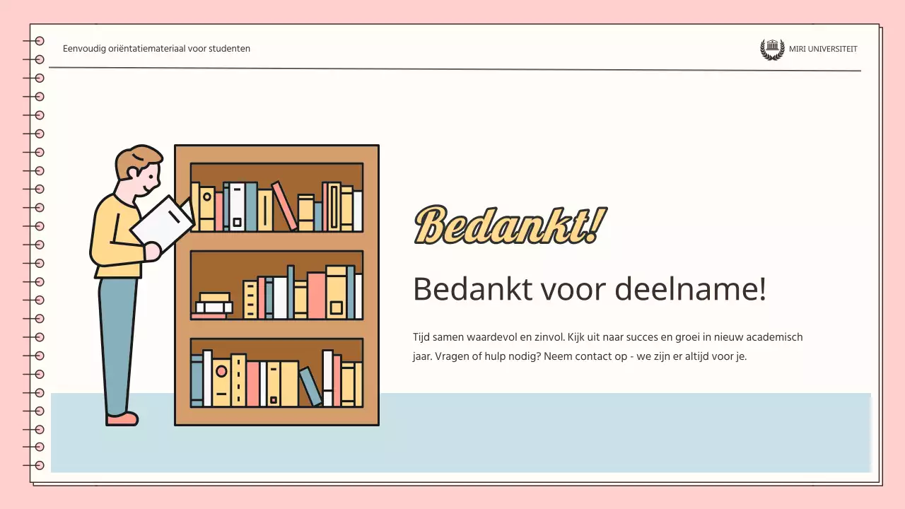 Een eenvoudige oriëntatie voor nieuwe werknemers in roze en lichtblauw