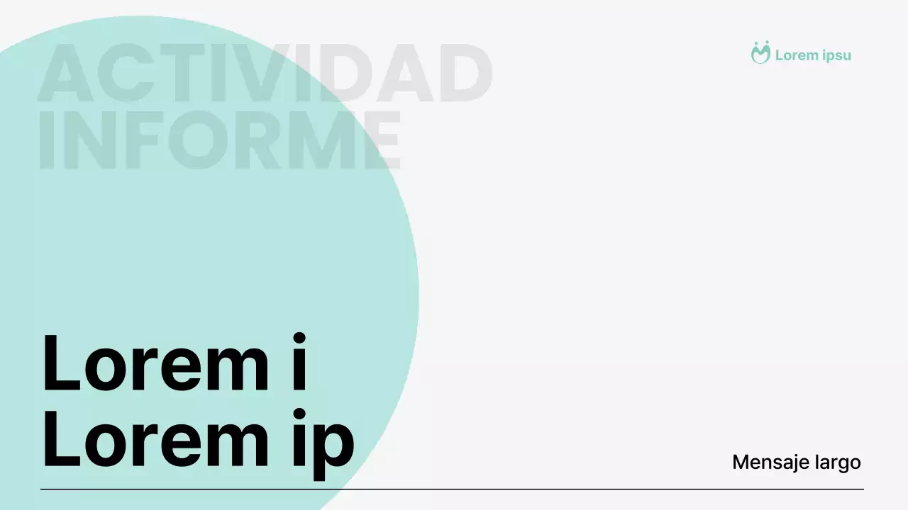 Informes de actividad largos, sencillos y en color menta
