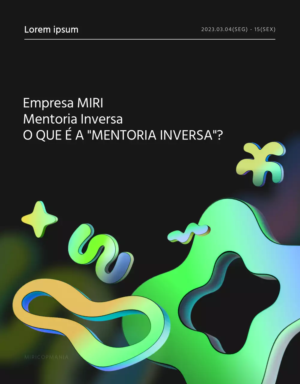 Promover o recrutamento interno de mentores com um visual moderno em verde e branco