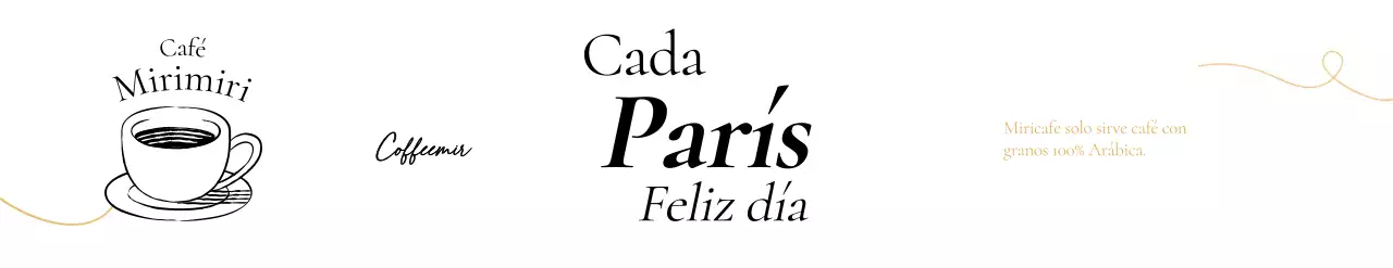 Promocione una cafetería con clase con ilustraciones lineales