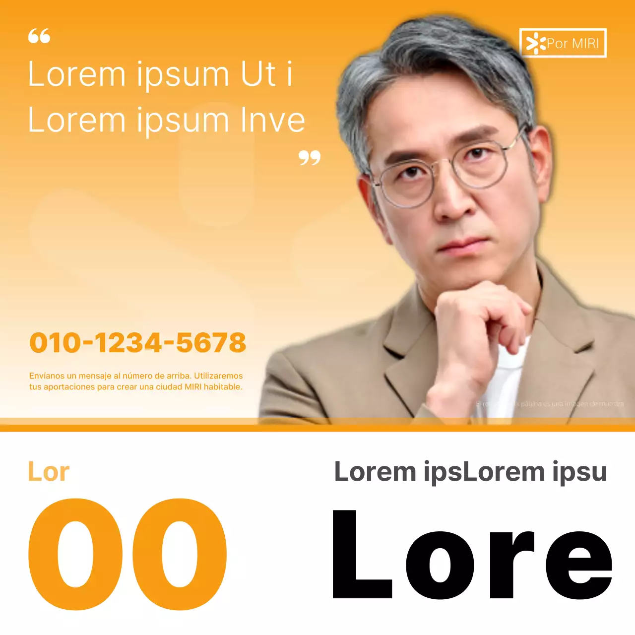 Una moderna guía de campaña electoral en blanco y amarillo