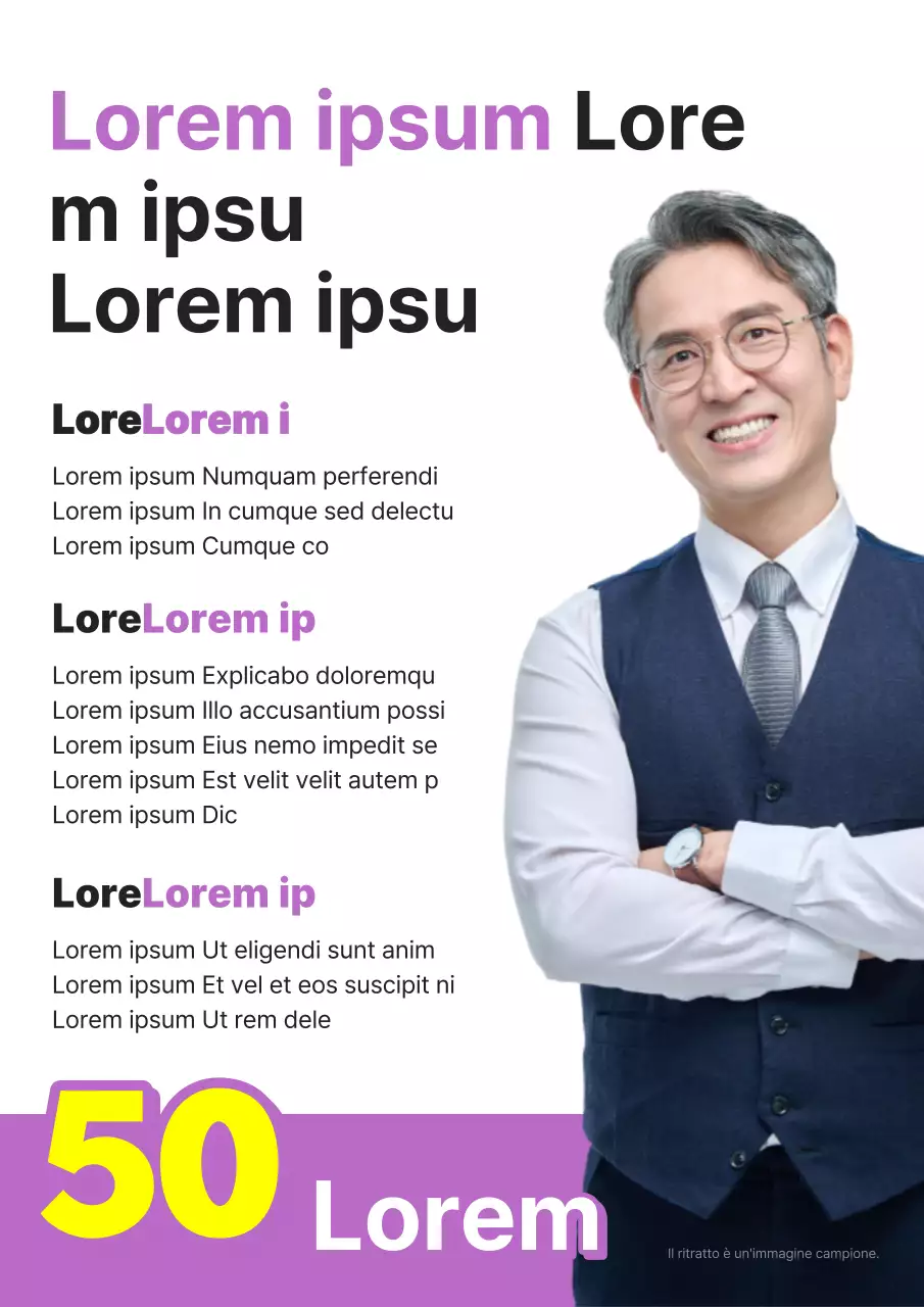 Volantino elettorale semplice in viola