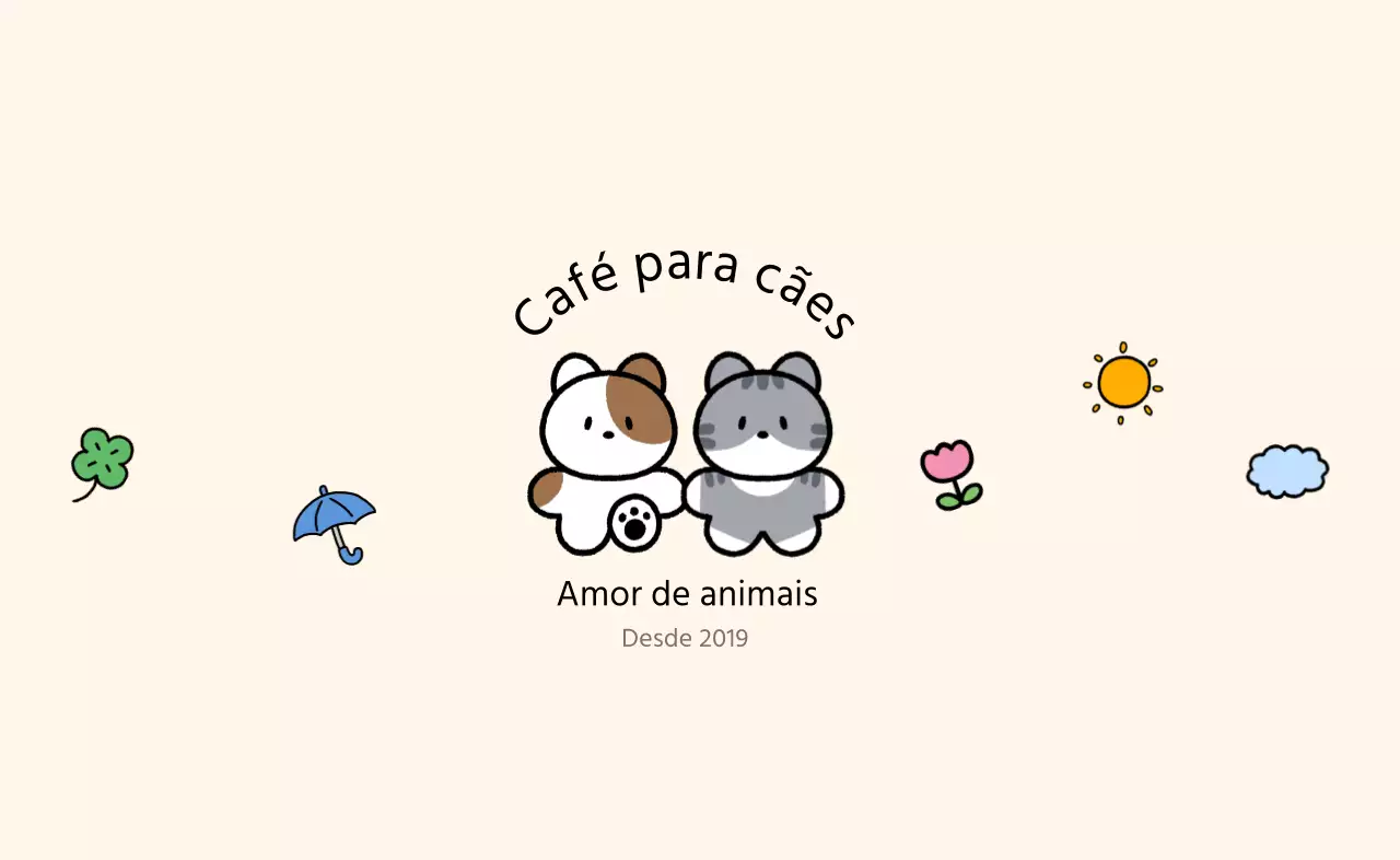 Promova o seu café para animais de estimação com ilustrações de animais engraçados