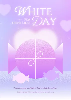 Gradient White Day Rabatt-Flyer in lila