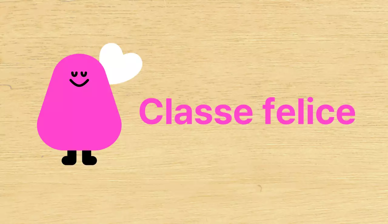 Personaggio rosa illustrato Guida di classe per la scuola materna