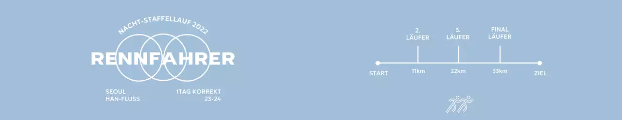 Marathon-Design mit Informationen zum Zeitplan des Rennens