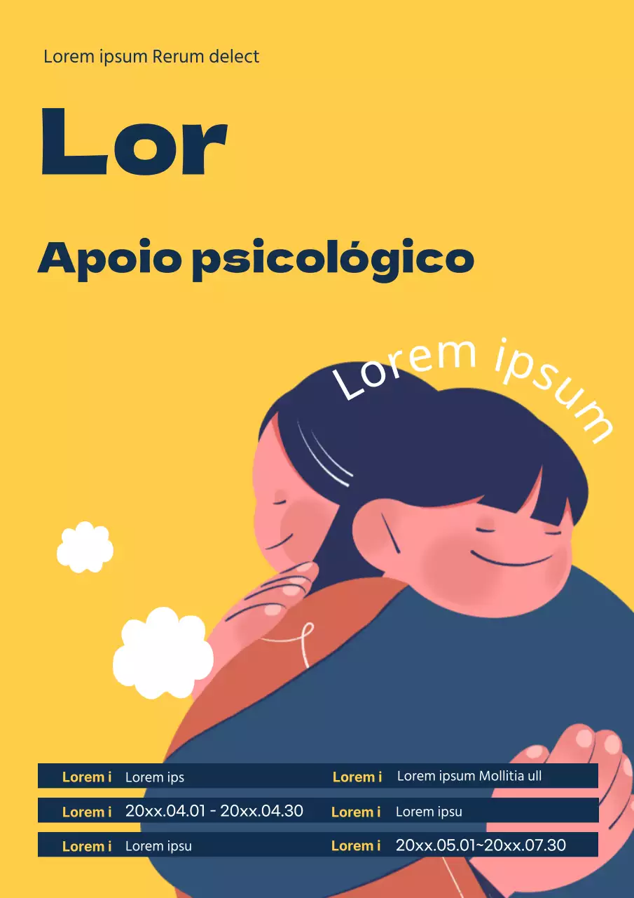 Aviso amarelo simples de aconselhamento psicológico