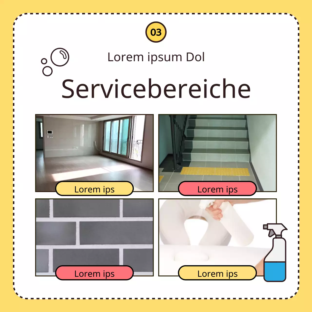 Werben Sie für Ihr gelbes, hübsches Reinigungsunternehmen