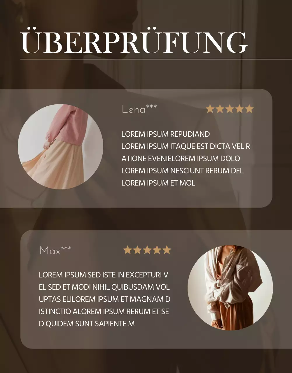 Förderung der modernen Mode in Beige und Braun