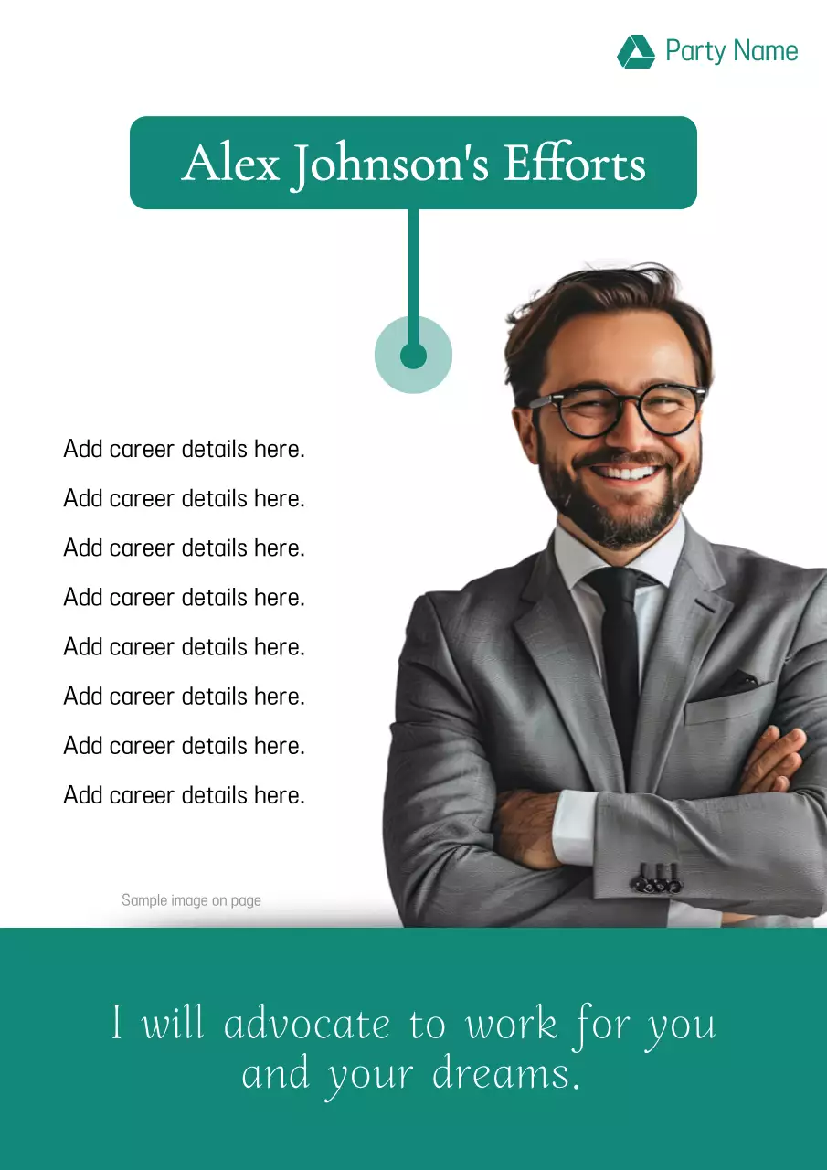 Green Professional Political Promotion Poster