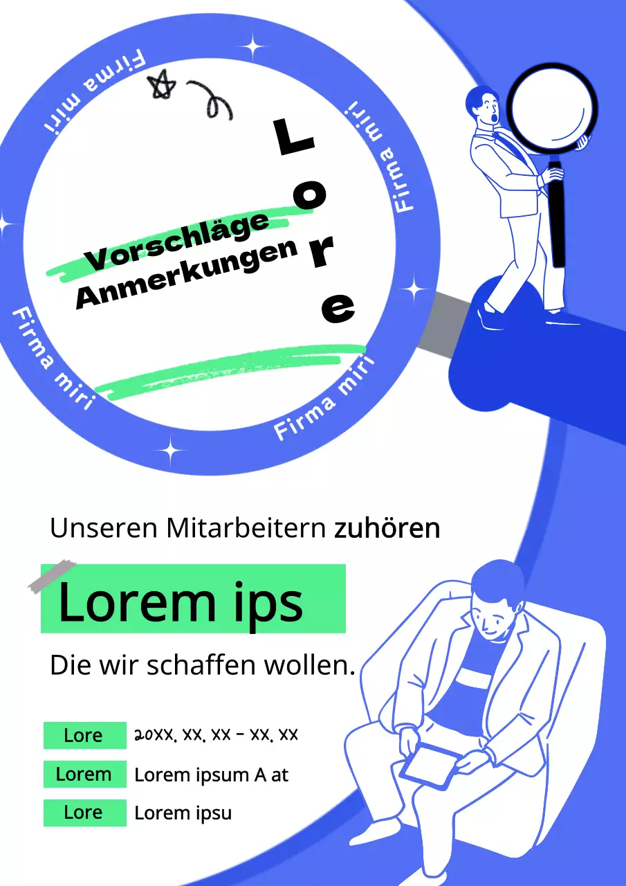 Blau hervorgehobene Vorschläge