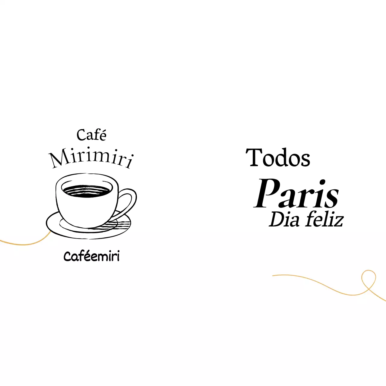 Promover um café com classe com ilustrações de linhas