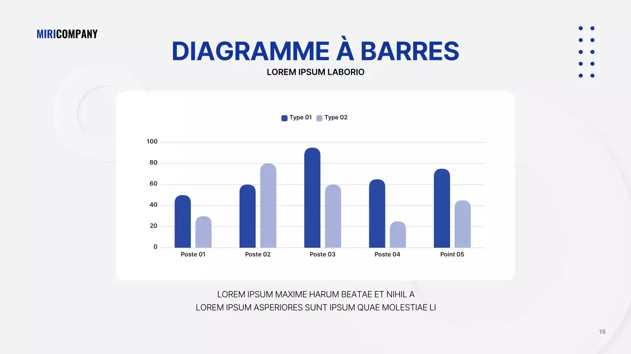 Présentation d'entreprise minimaliste en blanc et bleu marine