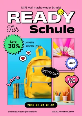 Werben Sie für Pink Pop Art's Back-to-School Stationery Sale