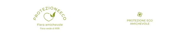 Concetto di fiera ecologica con il logo della Linea Verde