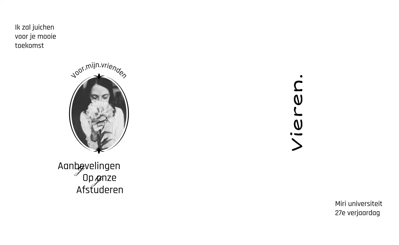 Afstuderen met een stijlvol tintje met bloemen en foto's