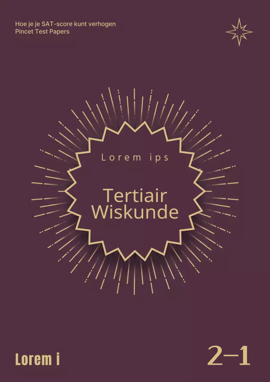 Stijlvol vragenboek voor middelbare school in rood en goud