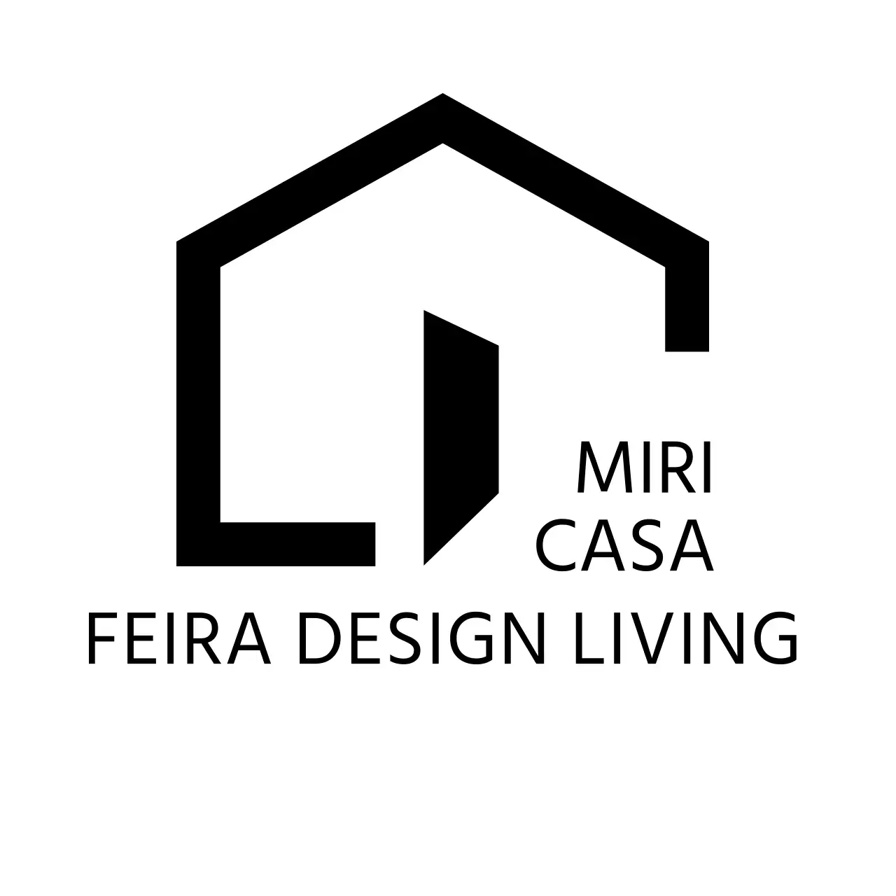 Conceito de casa interior em forma de casa layout do logótipo