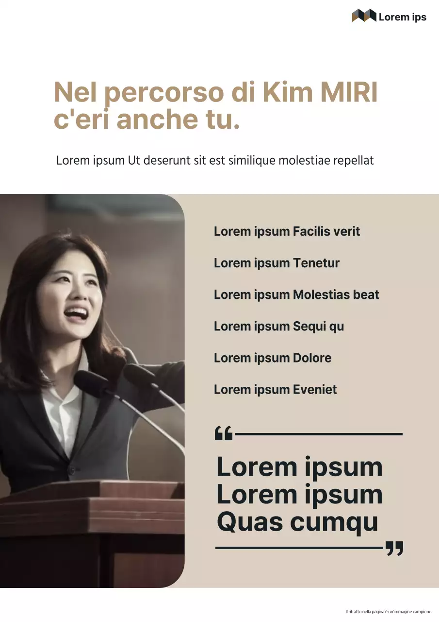 Una semplice campagna elettorale parlamentare in beige e nero