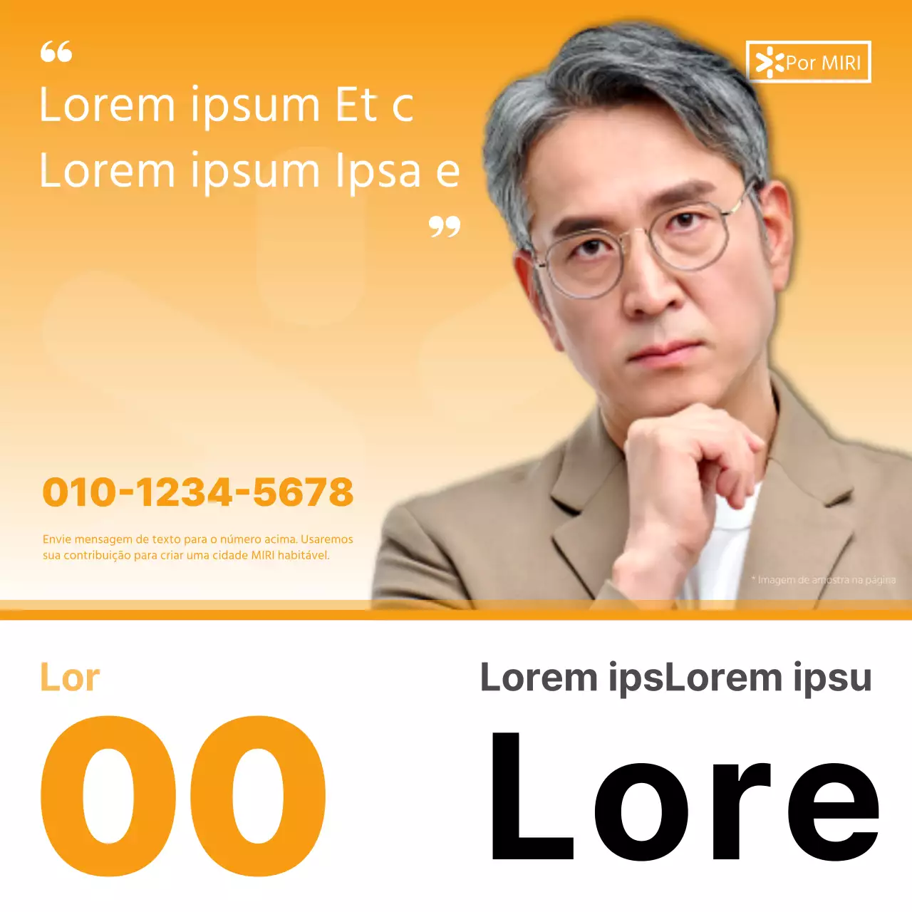 Um guia de campanha eleitoral moderno, amarelo e branco