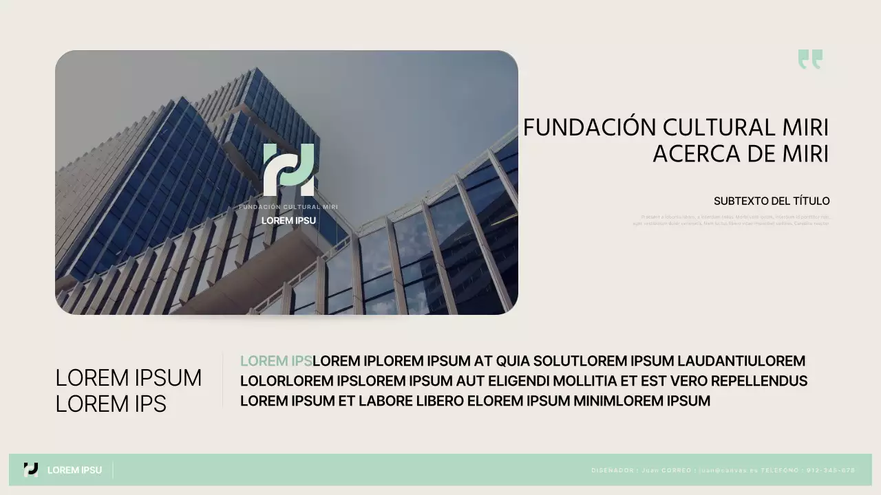 Un sencillo informe de actividad pública en chartreuse y beige