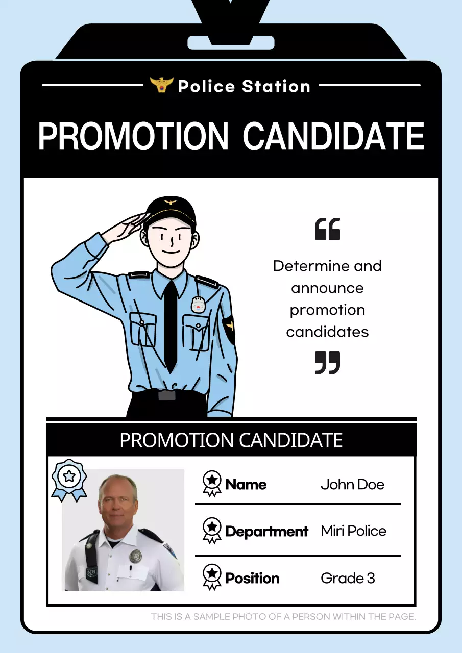 Blue Modern Police Announcement Poster