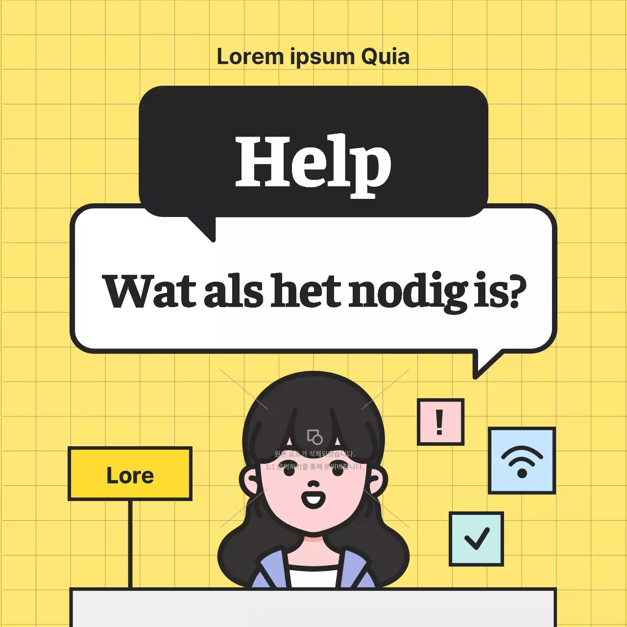 Een handleiding van een vriendelijke geel-zwarte agent