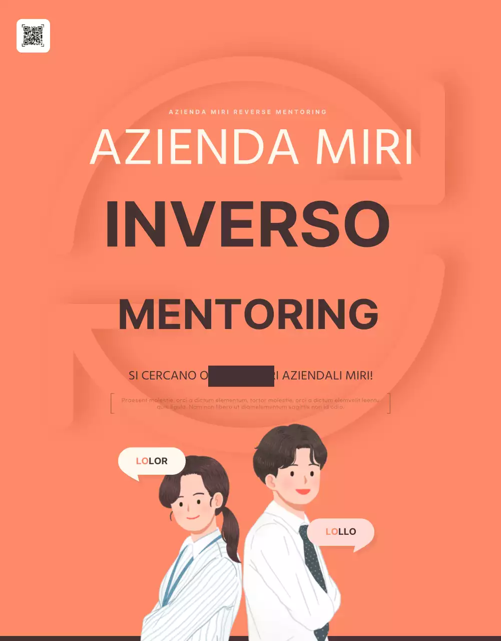 Arancione e marrone, in linea con le tendenze degli annunci di mentor mentee in azienda