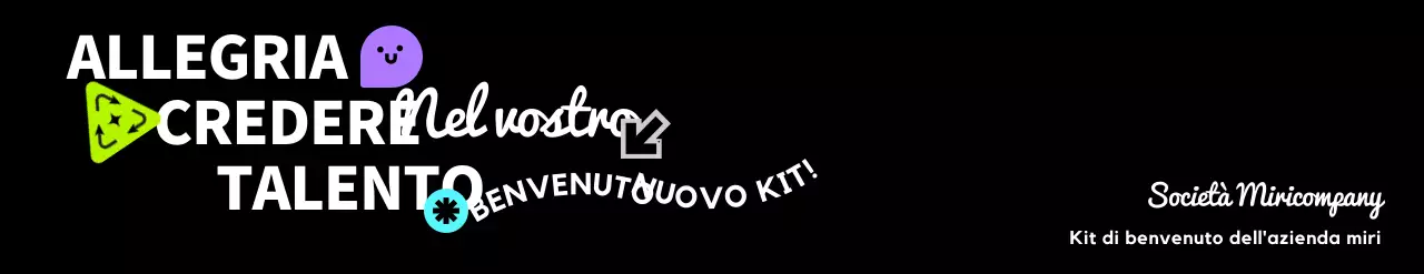 Kit di benvenuto aziendale con concetti tipografici